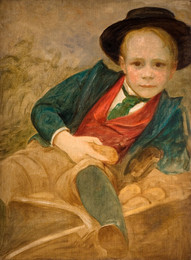 1929P633 Study For A Boy Sitting On A Wheelbarrow