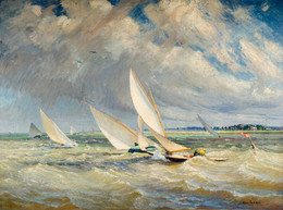 1931P583 Yachts Racing In Bad Weather - Burnham-On-Crouch