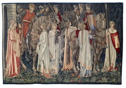 1907M129 Quest for the Holy Grail Tapestries - Panel 2 - The Arming and Departure of the Knights