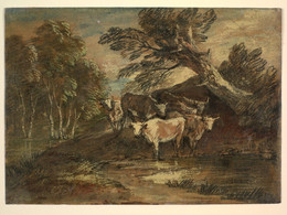 1948P19 Wooded Landscape with Cows