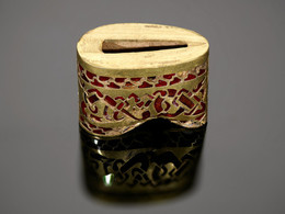 168 Gold Hilt-collar with garnet cloisonné animal ornament [K449]