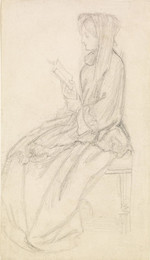 1904P259 Portrait of Elizabeth Siddal reading