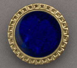 1953F311 Copper-Gilt Metal and Glass Button