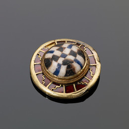 541 Apical Gold and Millefiori Glass Disc [K545]