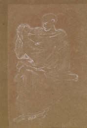 1904P43 Female - Drapery Study of a seated Figure