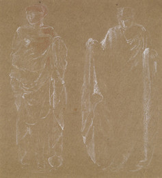 1904P47 Female - Drapery Study of two Standing Figures