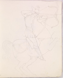1952P6.102 Study of an archer on horseback