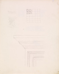 1952P6.54 Sketch of details of architectural corners and decoration
