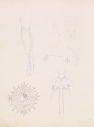 1952P6.61 Sketch of details of costume and jewellery