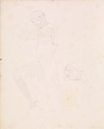 1952P6.71 Study of a Medieval knight with helmet
