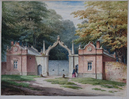 1920P445 Lodge Gates, Entrance To Aston Hall