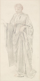 1904P105 St George Series - Drapery Study of the Princess for 'The Princess in the Garden'