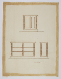 1974M3.94 Wilkinson Tracing, Design for a cabinet and bookcase
