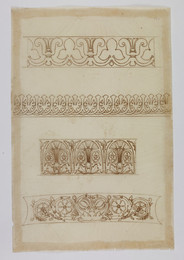 1974M3.150 Wilkinson Tracing, Four designs for horizontal bands of inlaid decoration