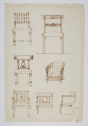 1974M3.5 Wilkinson Tracing, Designs for seven chairs