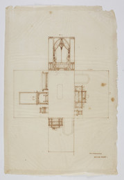 1974M3.77 Wilkinson Tracing, Design for the Back Drawing Room at Battle Abbey