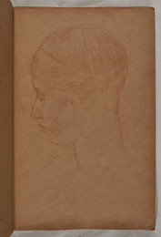 1979P166.10 Profile sketch woman's head