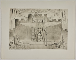 1978P189.20 Hell: Plate 20. The Gorgon-Head and the Angel Opening the Gate of Dis