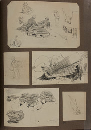 1943P277 Page from Bound Book of Sketches