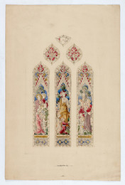1970M238.2512 Design for Stained Glass Window for Mucklestone