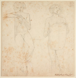 1906P767 Chaucer at the Court of Edward III - Nude Studies of two Boys
