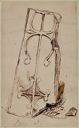 1906P803 Study of a Sepulchral Slab Carved with a Cross