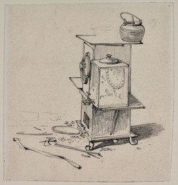 1906P822 The Waiting Time - Study of an old moveable Stove