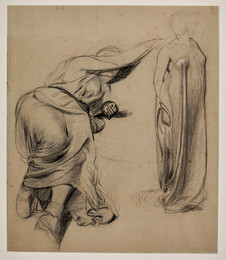 1906P860 Two Studies of a Draped Female Figure