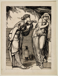 1906P878 Helen and Cassandra - Finished Design for the Wood Engraving