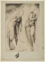 1906P880 Helen and Cassandra - Drapery Study for the two Figures