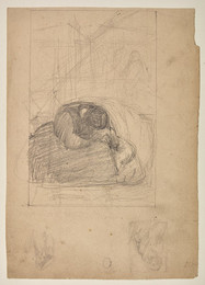 1906P928 Sketch of a Woman seated on the Ground