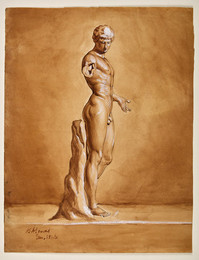 1906P933 Male Nude - Copy from Antinoüs