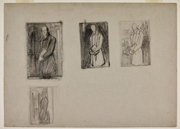 1906P935 Portrait of James Bulmer - Four Compositional Sketches