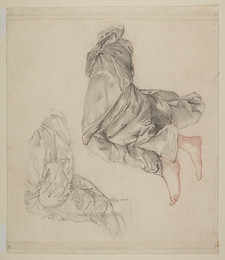 1904P205 The Lament - Two Studies of Drapery for the Figure on the Right