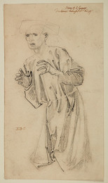 1927P491 St George Series - Drapery Study of Kneeling Figure for 'The Petition to the King'