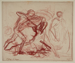1927P492 St George Series - Composition Sketch for 'St George slaying the Dragon'