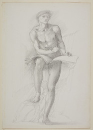 1927P530 Male Nude - Study for St Matthew the Evangelist