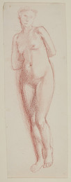 1927P579 Female Nude - Study of a Figure with Hands behind Back