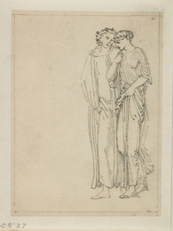 1927P608 Cupid and Psyche - Study of Two Figures