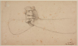 1906P727 Angels Watching the Crown of Thorns - Study of Clasped Hands