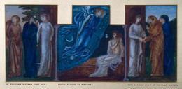 1922P202 Cupid and Psyche - Study for the Palace Green Mural - Psyche's Sisters visit her at Cupid's House