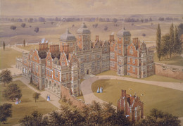 1885P2483 Isometric View Of Aston Hall