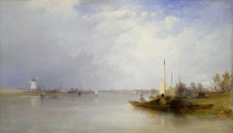 1912P21 View Of The Thames At Battersea
