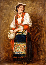 1931P968.592 Study of an Italian (Savoy?) Peasant Girl