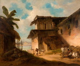 1943P287 Bengal Village Scene