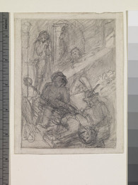 1927P353 Poets of the 19th Century - The Prisoner of Chillon - Compositional Sketch