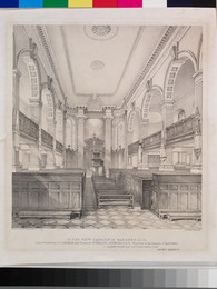 1934V454 Lithograph - Interior of St Philip's Church, Birmingham