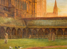 1892P41.9 Lincoln Cathedral  - The Cloisters
