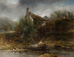 1921P80 A Watermill Near Totnes, Devon