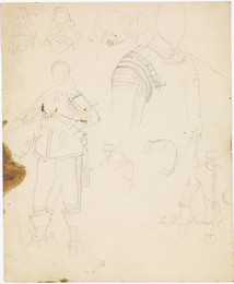 1985P66 Costume Studies executed in relation to Dr Rochecliffe